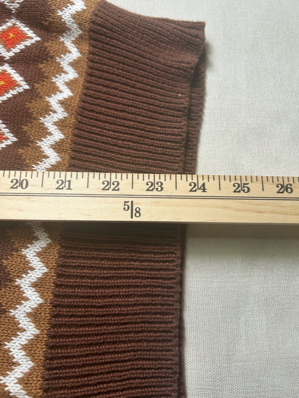 ModCloth Fox Fair Isle Sweater Womens M Brown Orange Autumn #C198 - Picture 10 of 11
